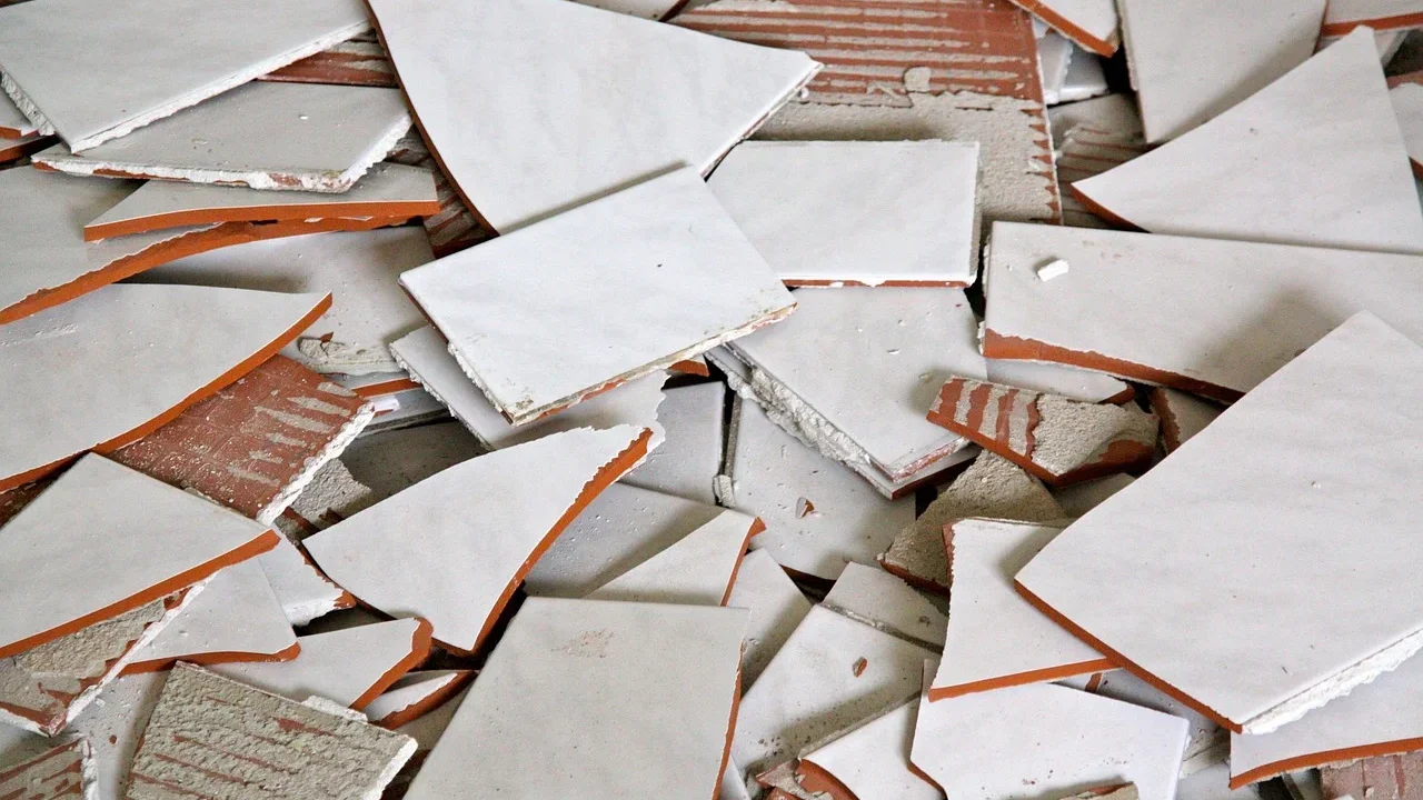 Broken Tile Messy Construction