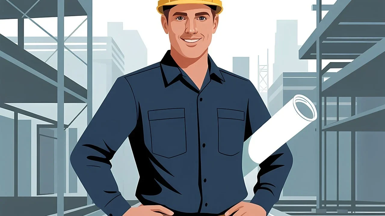 Construction Blueprint Handshake
