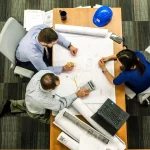 Construction Process Architect Discussion Happy Homeowner