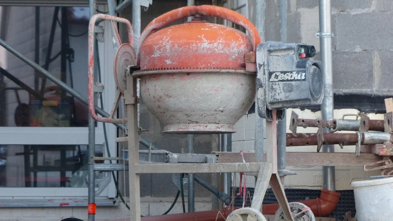 Construction Worker Cement Mixer