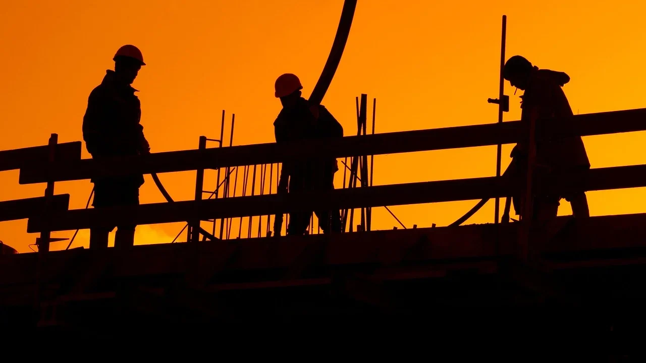 Construction Worker Plastering Wall