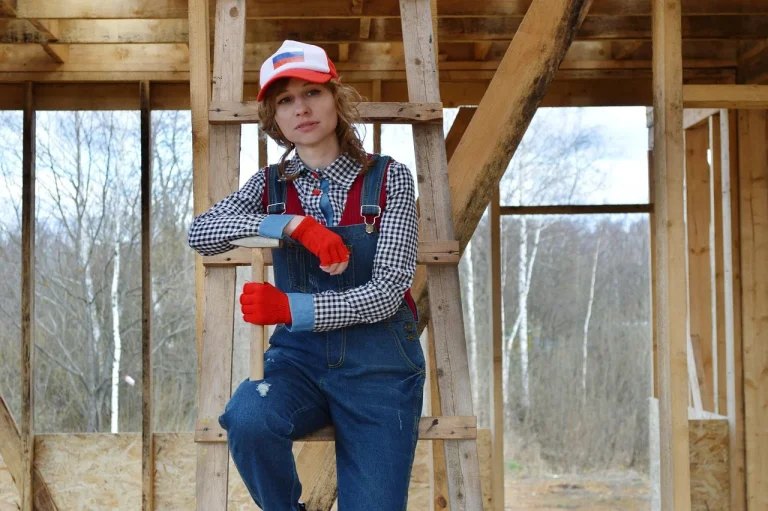 House Construction Worker Working