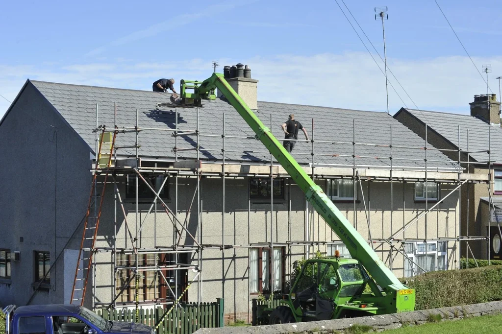 House Roof Construction Worker