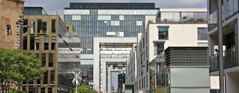 Laptop Office Building