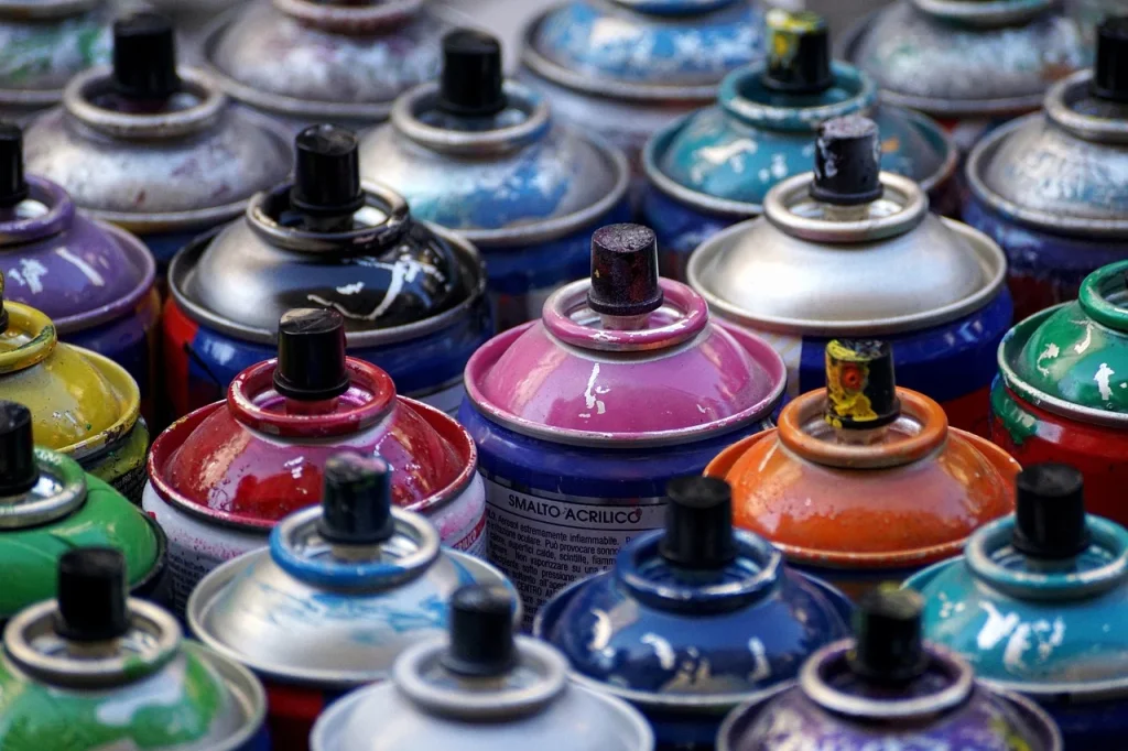Paint Cans Wall Finish