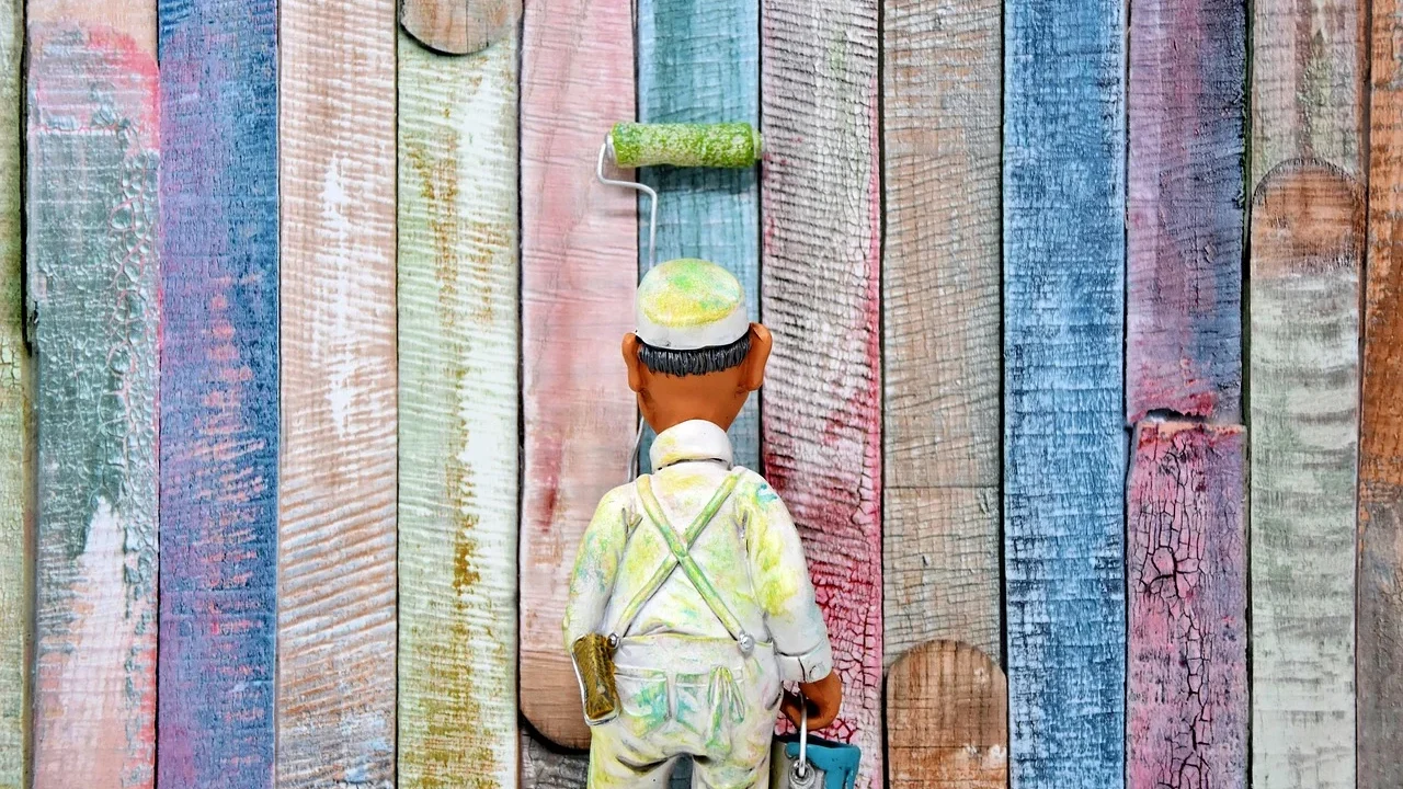 Painter Painting Wall Paint Roller
