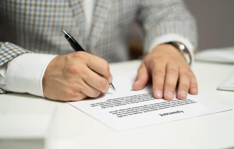 Signing Contract Legal Document
