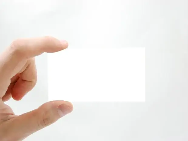 Business Card Hand Holding Card